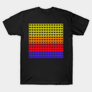 Colorful Hearts Background T-Shirt